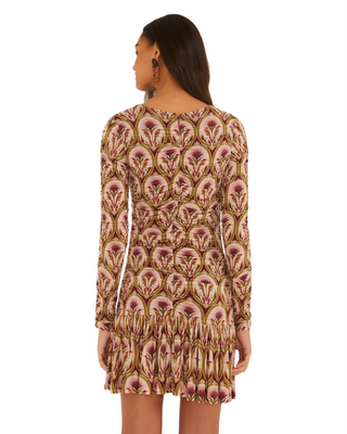 Garden Medal Multicolor Long Sleeve Dress