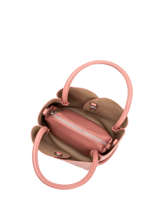 Tulip Top Handle Bag- Rose