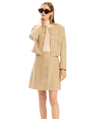 Simone Houndstooth Skirt
