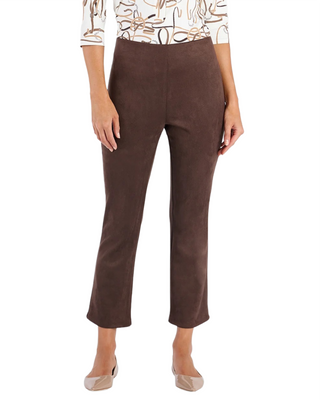 Grayson Faux Suede Pant- Espresso