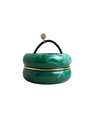 Double Hair Cuff- Forest Green