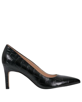 Genni Pointed Toe Pump- Black Croc