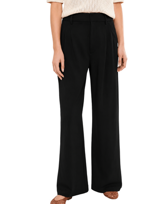 Brooke High Rise Wide Leg Trouser- Black