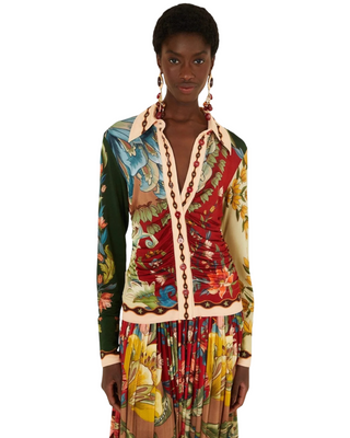 Lunar Boho Multicolor Jersey Blouse