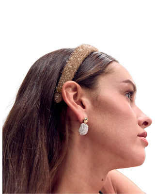 Crystal Pebble Stud Earrings