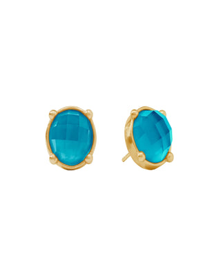 Honey Stud- Iridescent London Blue