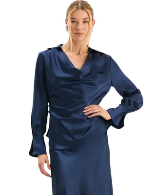 Astrid Blouse- Midnight Navy