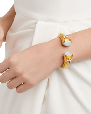 Cannes Cuff- Gold- Iridescent Clear Crystal