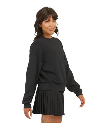 AirEssentials Long Sleeve Crewneck- Black