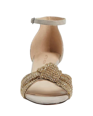 Shaira Heel- Dark Taupe Shimmer Suede