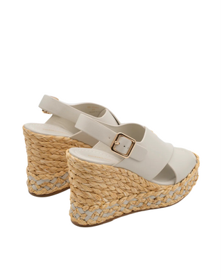 Oda Platform Wedge Sandal- Off White