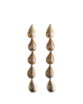 Gold Dangle Teardrop Earrings
