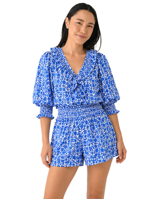 Imogen Top- Bermuda Blooms