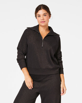 AirEssentials Half-Zip- Very Black Gunmetal Shimmer