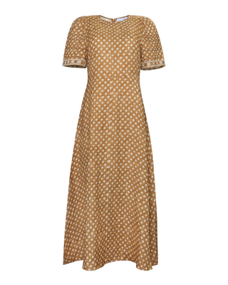 Casey Dress- Coconut Sand Dot