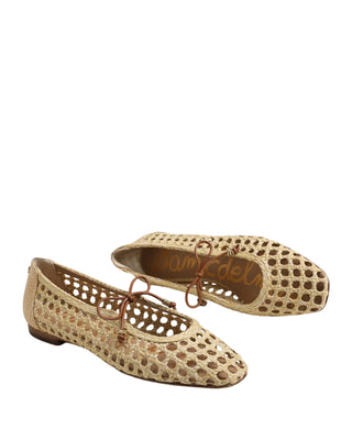 Marcie Ballet Flat- Bleached Beechwood Weave