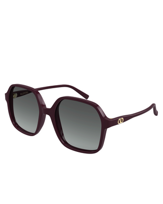 Valentino Oversized Square Sunglasses- Violet/Grey