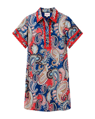 Americana Paisley Ric Rac Trim Dress