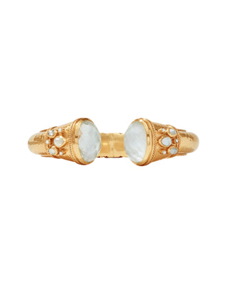 Cannes Cuff- Gold- Iridescent Clear Crystal