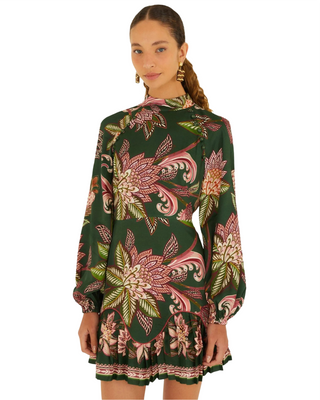 Arabesque Paradise Floral Green Dress