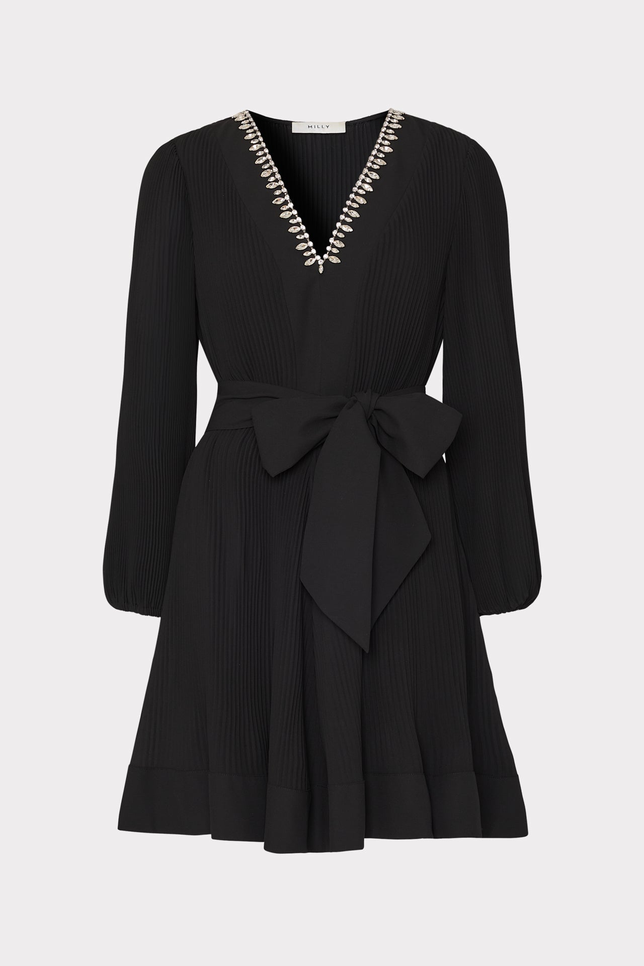 Liv Crystal Embellished Pleated Dress- Black Monkee's of Ridgeland Liv Crystal Embellished Pleated Dress- Black Monkee's of Ridgeland