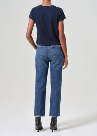 90’s Pinch Waist Crop Jean- Solace