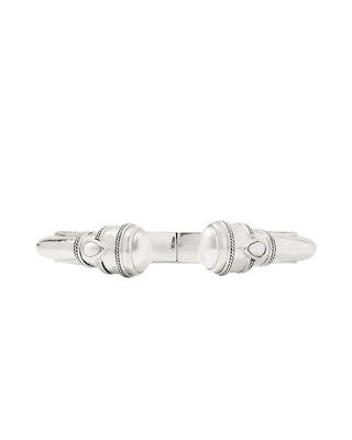 Cannes Demi Cuff- Silver- Pearl
