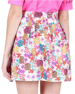 Pleated Skirt- Painted Flora