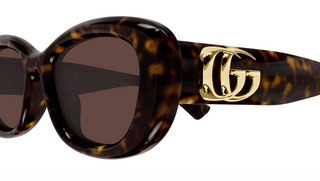 Gucci Oval Marmont Sunglasses- Havana