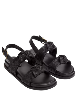 Kareena Knot Sporty Sandal- Black