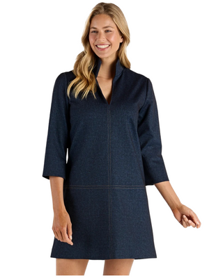 Callie Denim Dress- Navy Saddle