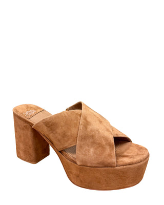 Coerce Platform Heel- Natural Suede