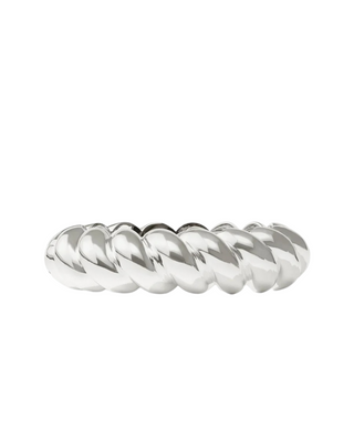 Ravello Statement Hinge Bangle- Silver