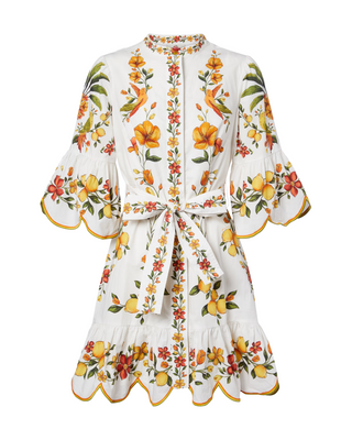 Lemon Bouquet Dress- Off-White