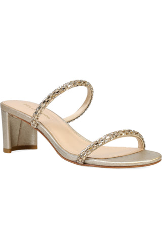 Mirra Heel- Platinum Gold Metallic