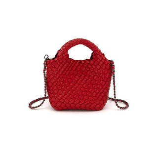 Braided Crossbody Clutch- Red