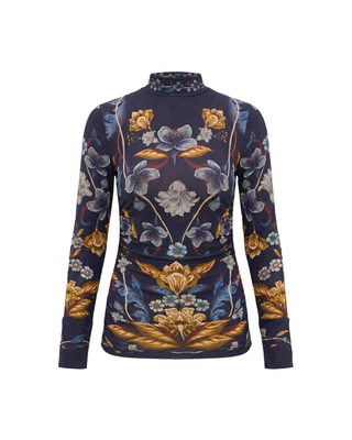 Golden Nature Navy Blue Jersey Blouse