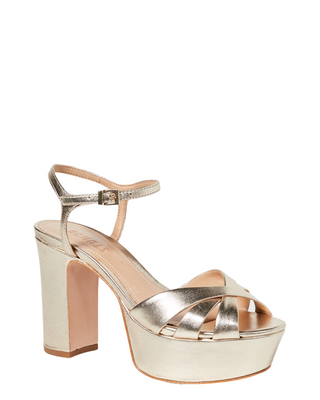 Keefa Platform Sandal- Gold Metallic