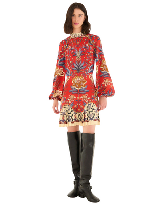Winter Breeze Mini Dress- Red