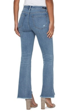 Hannah Flare w/Curve Fray Hem- Oracle