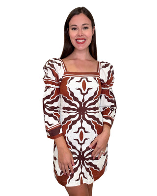 Martine Dress- Capucine Border Print