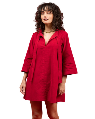 Phoebe Dress- Red Corduroy