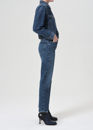 90s Pinch Waist Jean- Range (Dark Indigo)