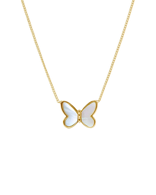 Papillon Delicate Necklace- Mother of Pearl