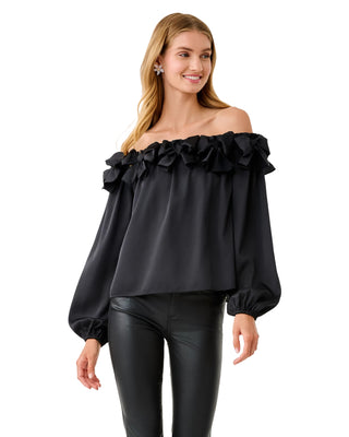Analea Off The Shoulder Top- Noir