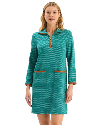 Helena Knit Dress- Cross Hatch Agean