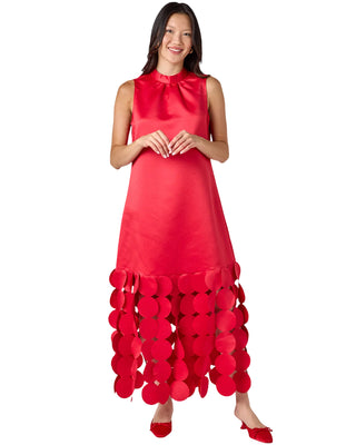Ponce Party Dress- Ruby Red