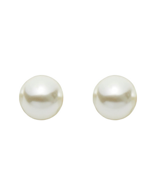Pearl Dome Button Earrings