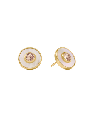 Colette Circle Stud- Champagne