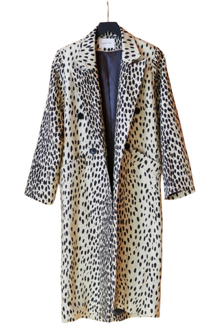 Bowery Coat- Leopard Linen